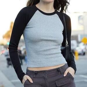 black and grey Brandy Melville long sleeve